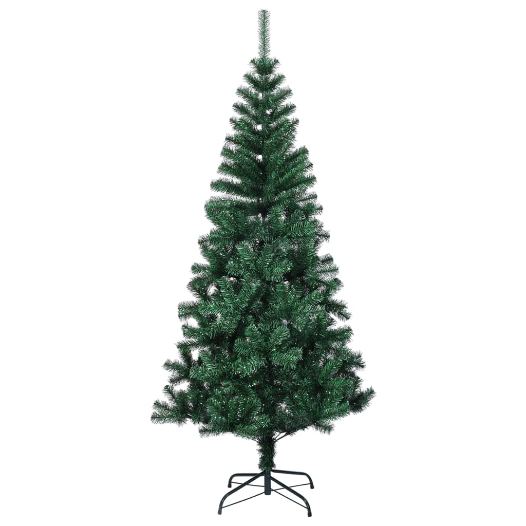 vidaXL Künstlicher Weihnachtsbaum Schillernde Spitzen Grün 180 cm PVC