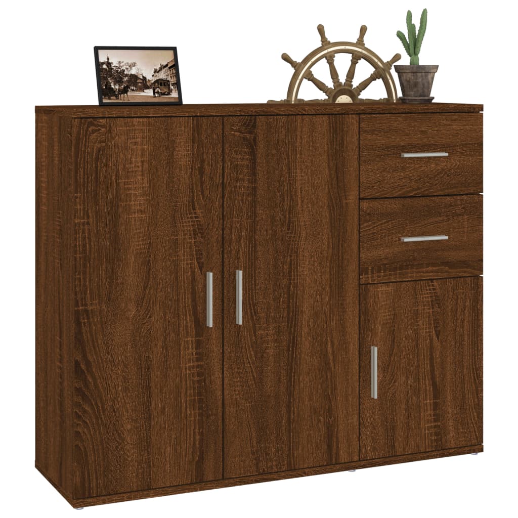 vidaXL Sideboard Braun Eichen-Optik 91x29,5x75 cm Holzwerkstoff