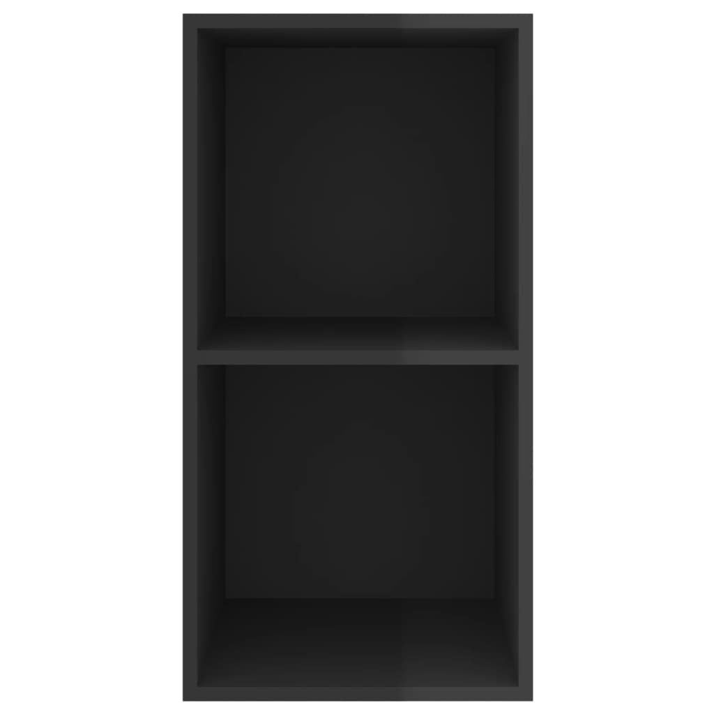 vidaXL TV-Wandschrank Hochglanz-Schwarz 37x37x72 cm Holzwerkstoff