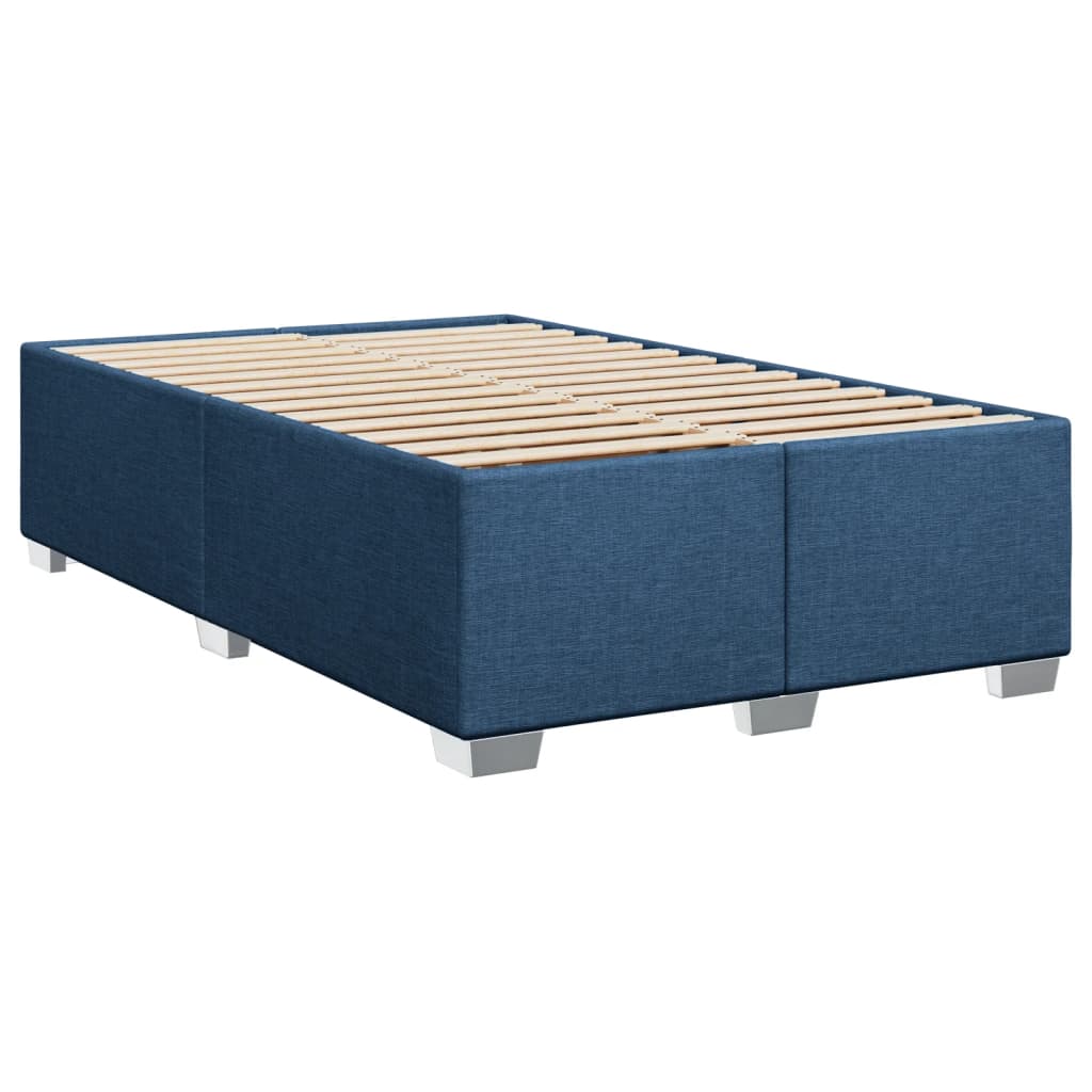 vidaXL Boxspringbett mit Matratze Blau 90x190 cm Stoff