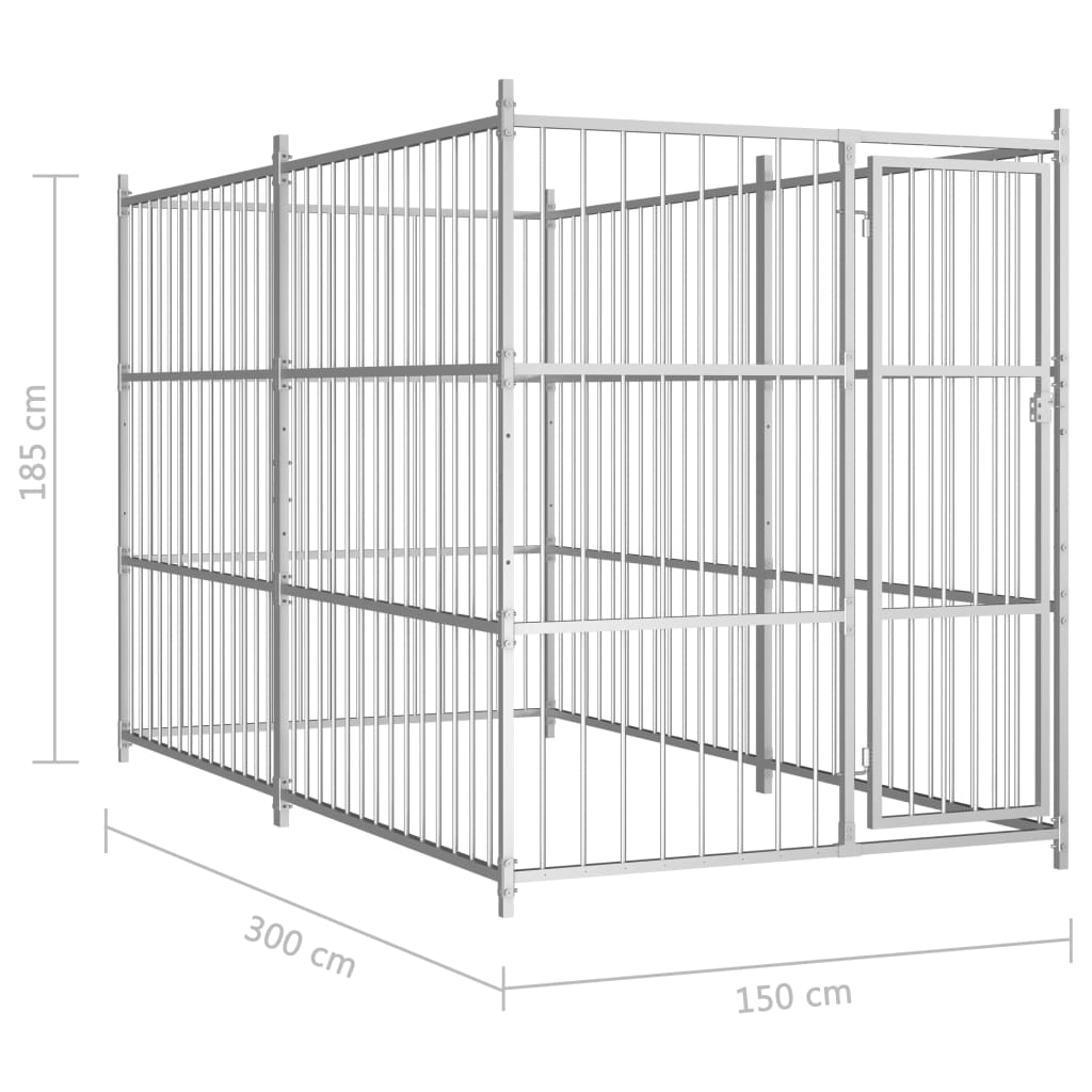 vidaXL Hundezwinger 300×150×185 cm