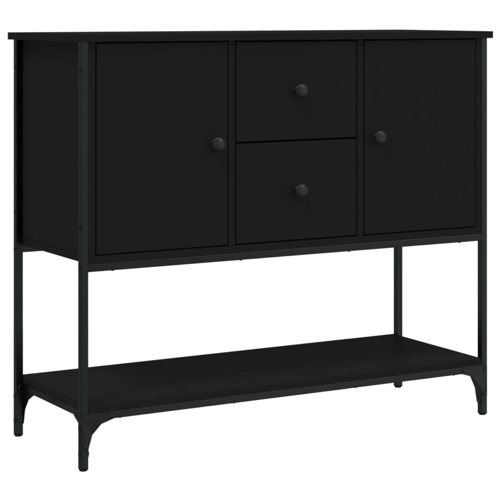 vidaXL Sideboard Schwarz 100x36x85 cm Holzwerkstoff