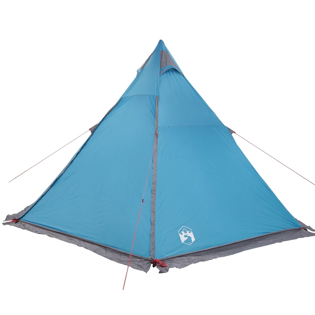 vidaXL Tipi-Familienzelt 6 Personen Blau Wasserdicht