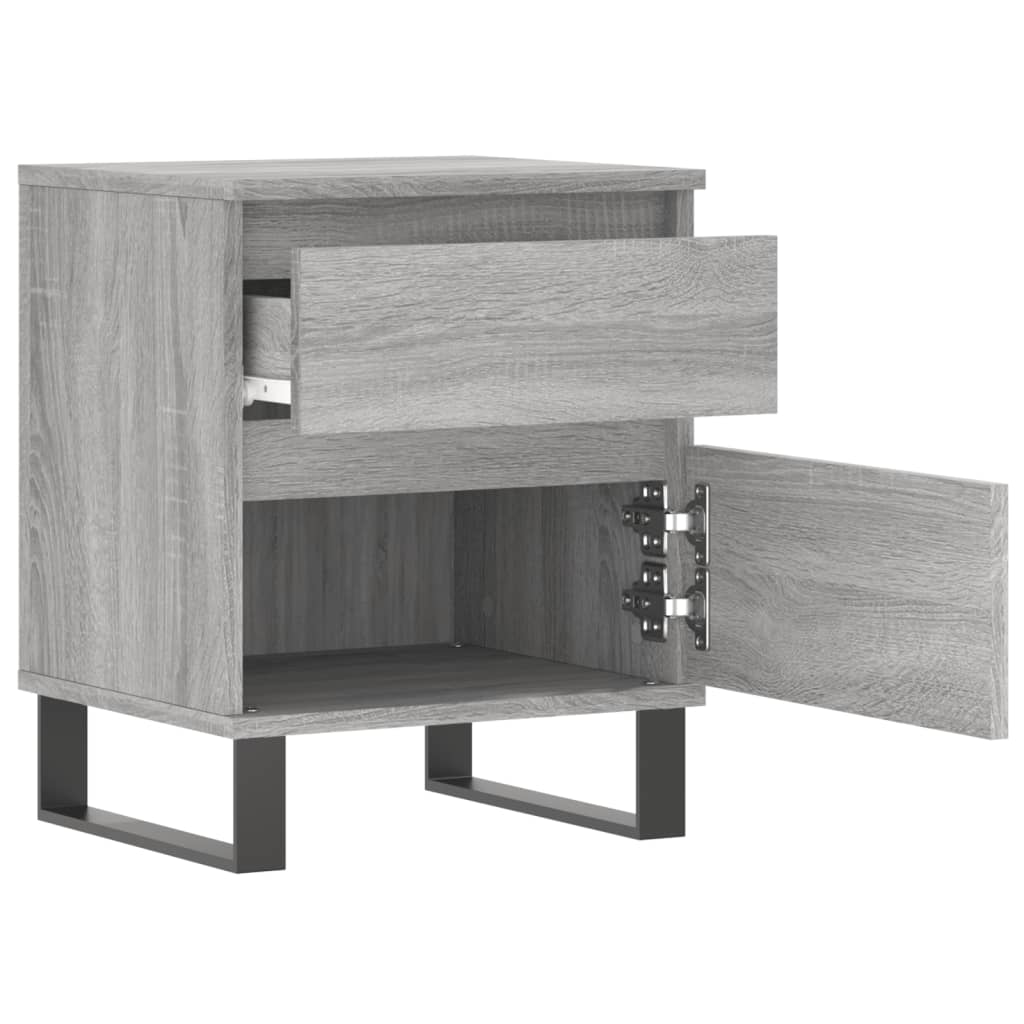 vidaXL Nachttische 2 Stk. Grau Sonoma 40x35x50 cm Holzwerkstoff