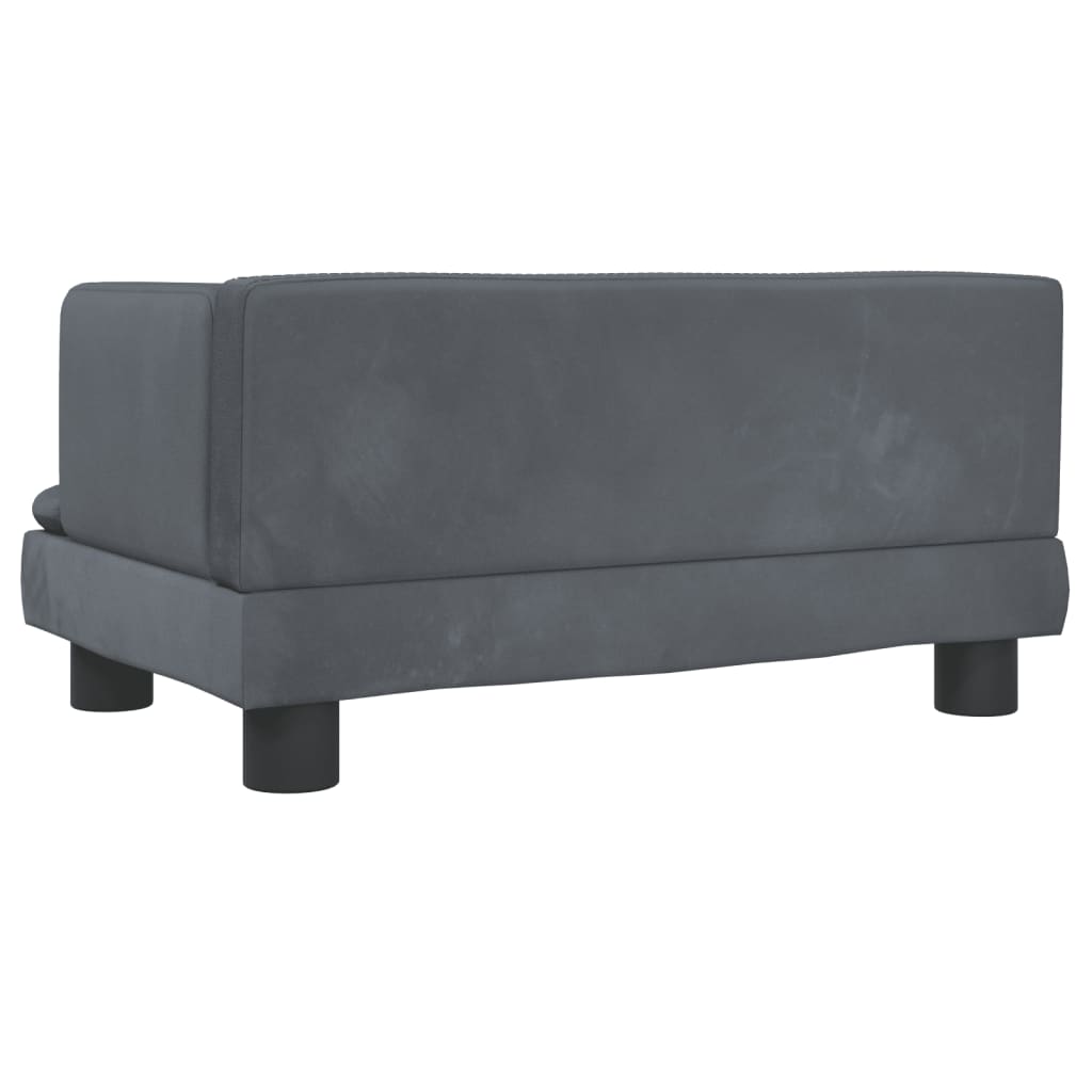 vidaXL Kindersofa Dunkelgrau 60x40x30 cm Samt