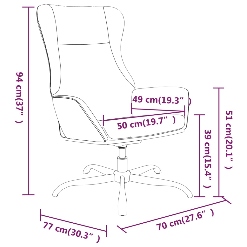 vidaXL Relaxsessel Braun Kunstleder