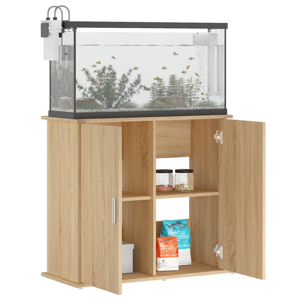 vidaXL Aquariumständer Sonoma-Eiche 81x36x73 cm Holzwerkstoff