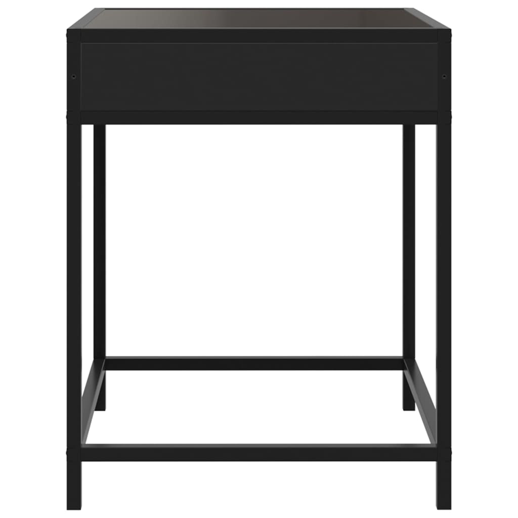 vidaXL Couchtisch mit Infinity-LED Schwarz 40x40x51 cm