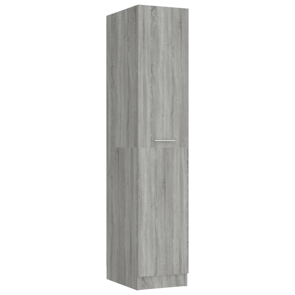 vidaXL Apothekerschrank Grau Sonoma 30x42,5x150 cm Holzwerkstoff