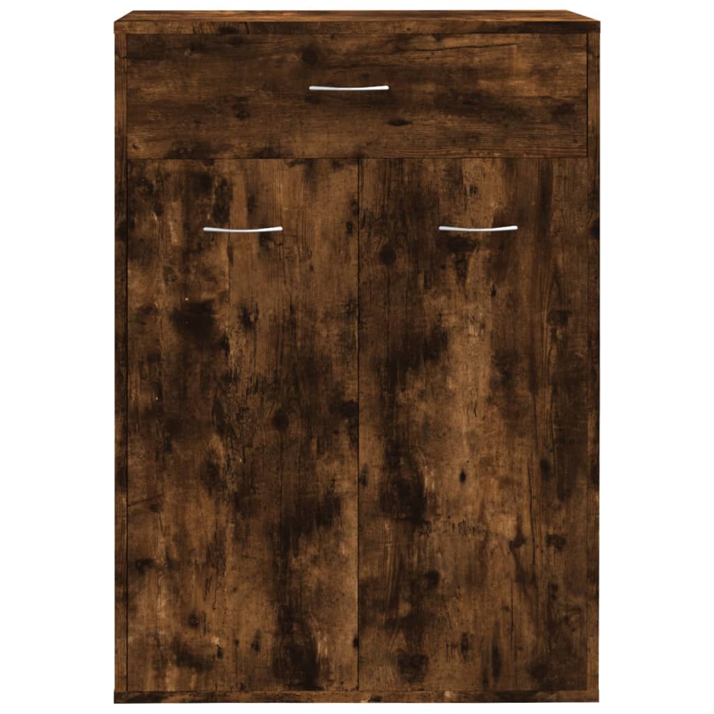 vidaXL Schuhschrank Räuchereiche 60x35x84 cm Holzwerkstoff