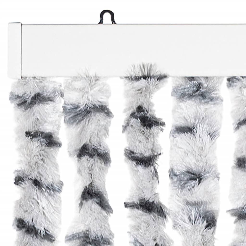 vidaXL Insektenschutz-Vorhang Hell- und Dunkelgrau 100x220 cm Chenille