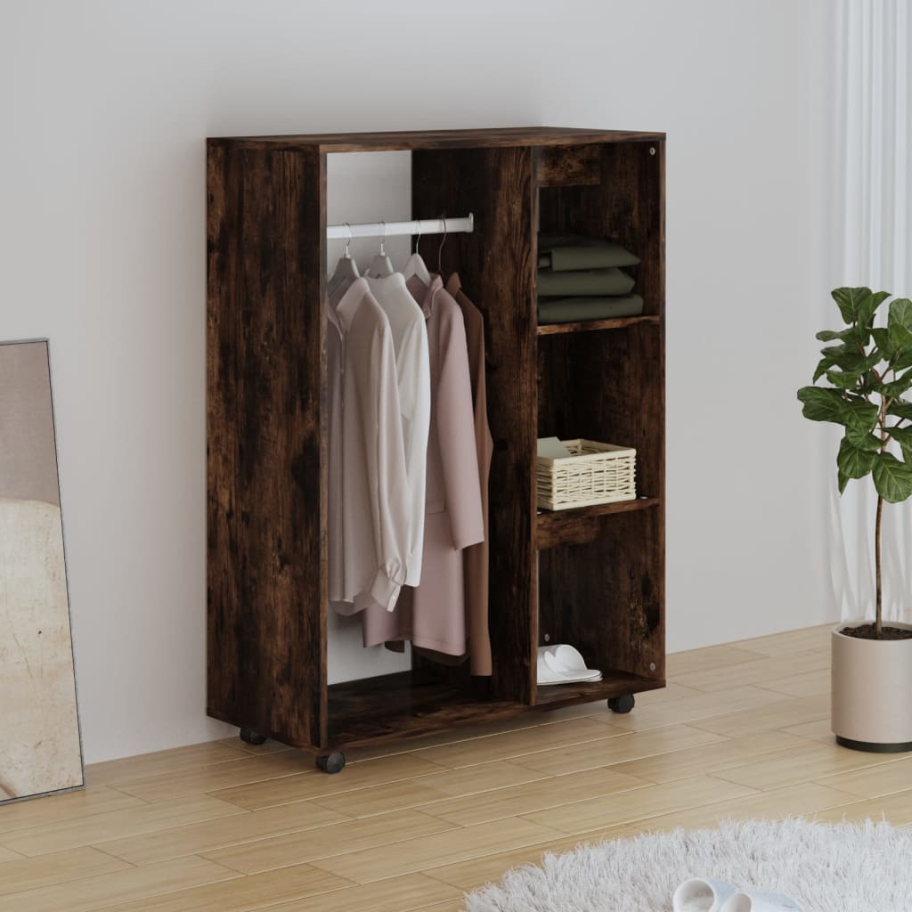 vidaXL Kleiderschrank Räuchereiche 80x40x110 cm Holzwerkstoff