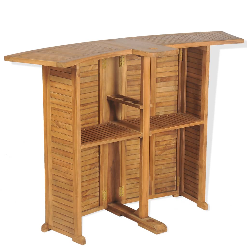 vidaXL Klappbarer Bartisch 155x53x105 cm Teak Massiv