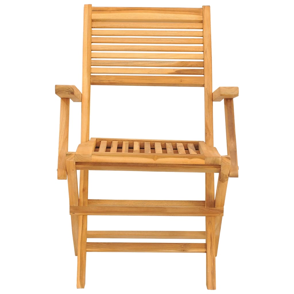 vidaXL Gartenstühle 2 Stk. Klappbar 55x62x90 cm Massivholz Teak