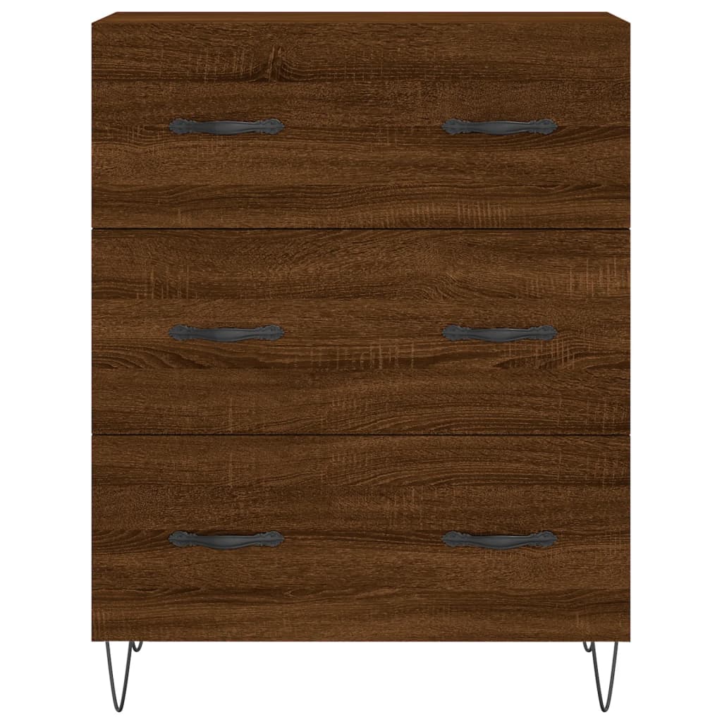 vidaXL Highboard Braun Eichen-Optik 69,5x34x180 cm Holzwerkstoff