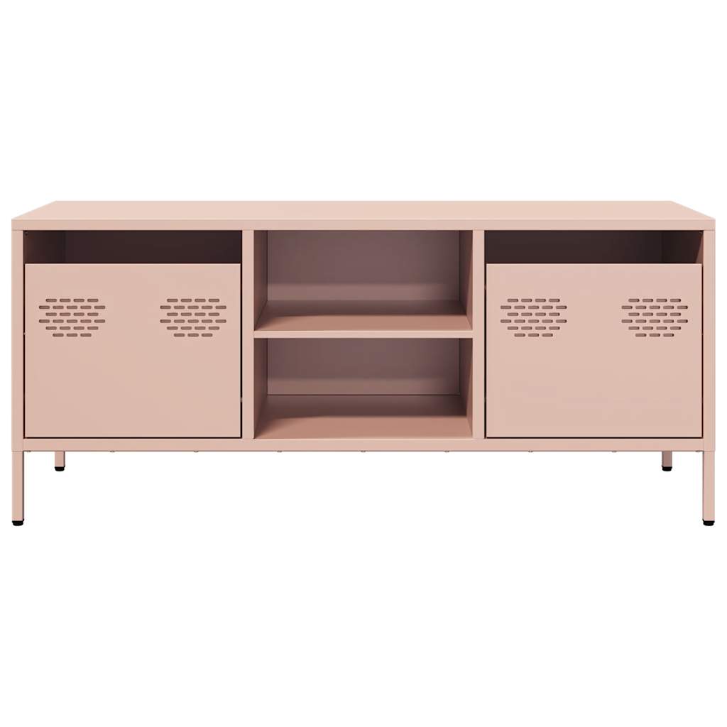 vidaXL TV-Schrank Rosa 101,5x39x43,5 cm Kaltgewalzter Stahl