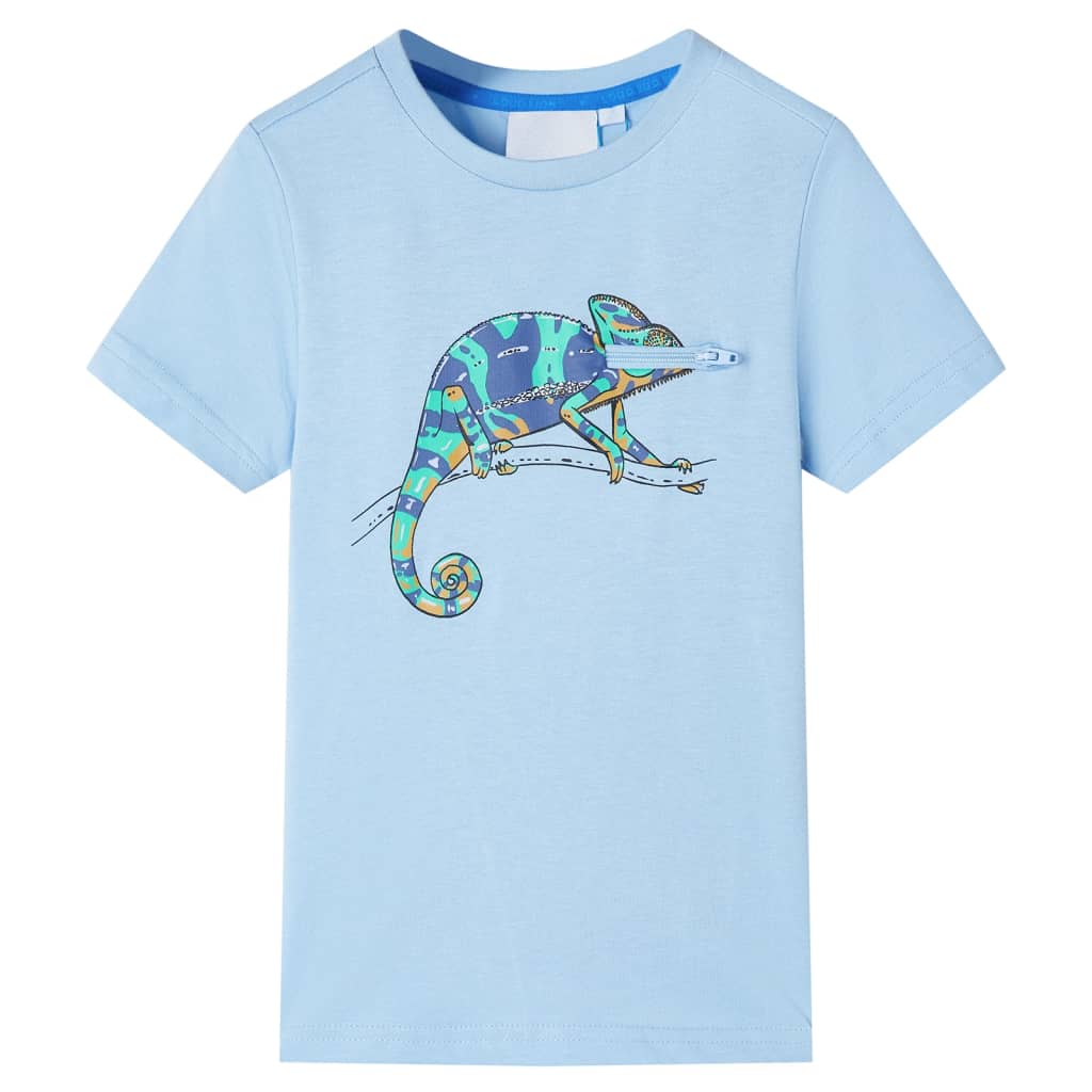 Kinder-Kurzarmshirt Hellblau 140