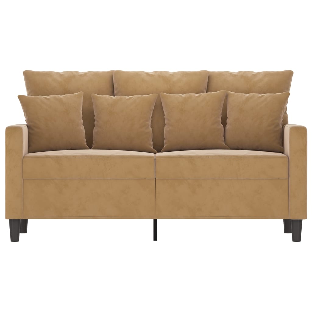 vidaXL 2-Sitzer-Sofa Braun 120 cm Samt