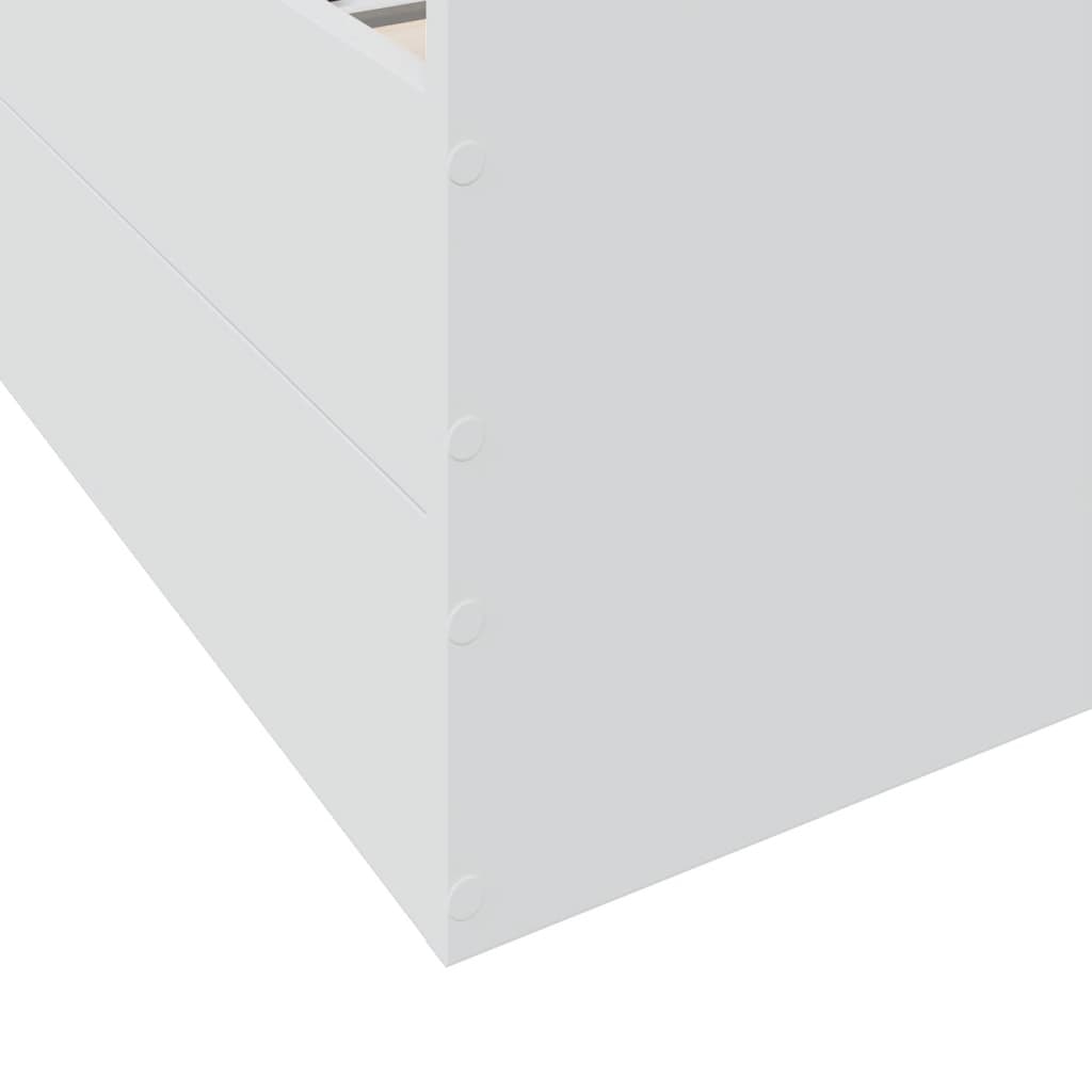 vidaXL Bettgestell mit Schubladen Weiß 180x200 cm Holzwerkstoff