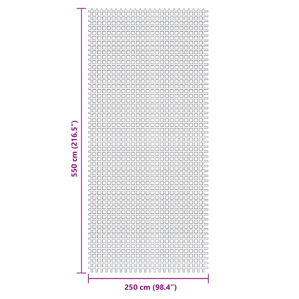 vidaXL Campingteppich Anthrazit 5,5x2,5 m