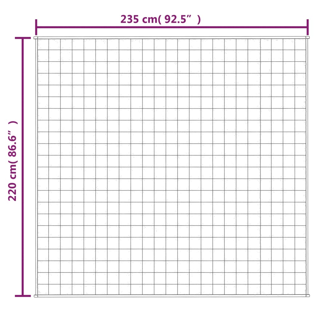 vidaXL Gewichtsdecke Hellcreme 220x235 cm 11 kg Stoff