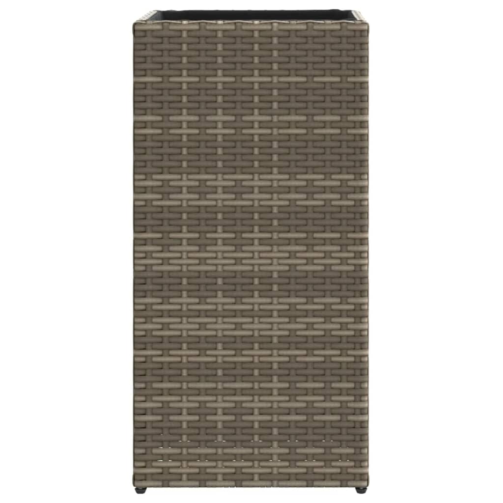 vidaXL Pflanzkübel Grau 30x30x60 cm Poly Rattan