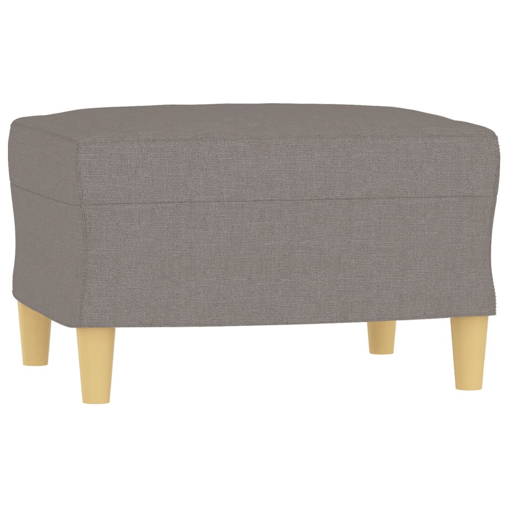 vidaXL 3-Sitzer-Sofa mit Hocker Taupe 180 cm Stoff