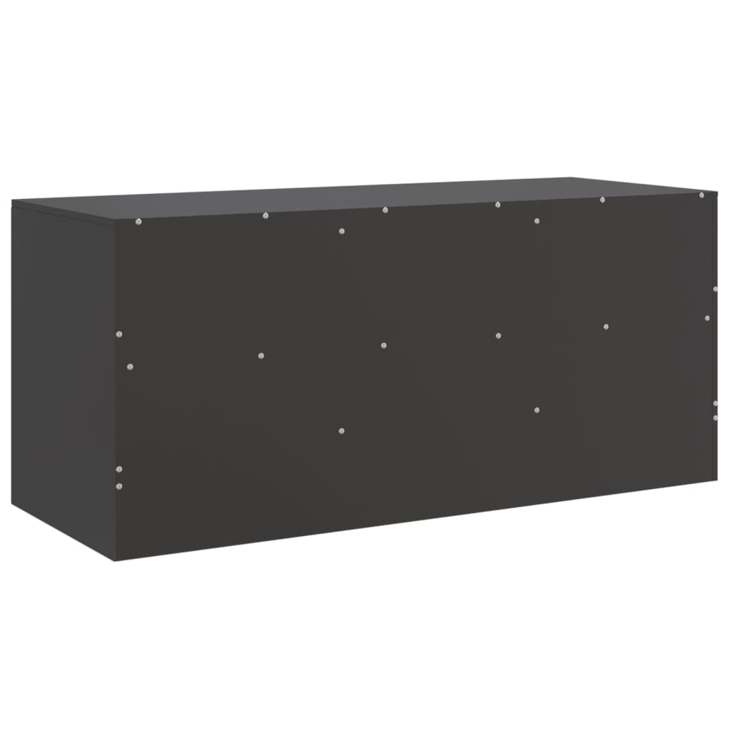 vidaXL TV-Schrank Schwarz 99x39x44 cm Stahl