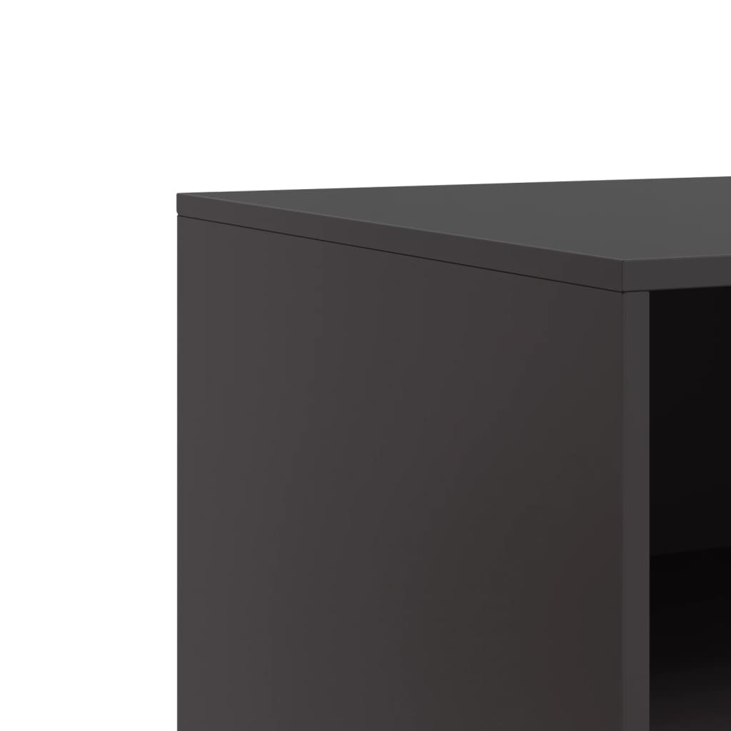 vidaXL TV-Schrank Schwarz 67x39x44 cm Stahl