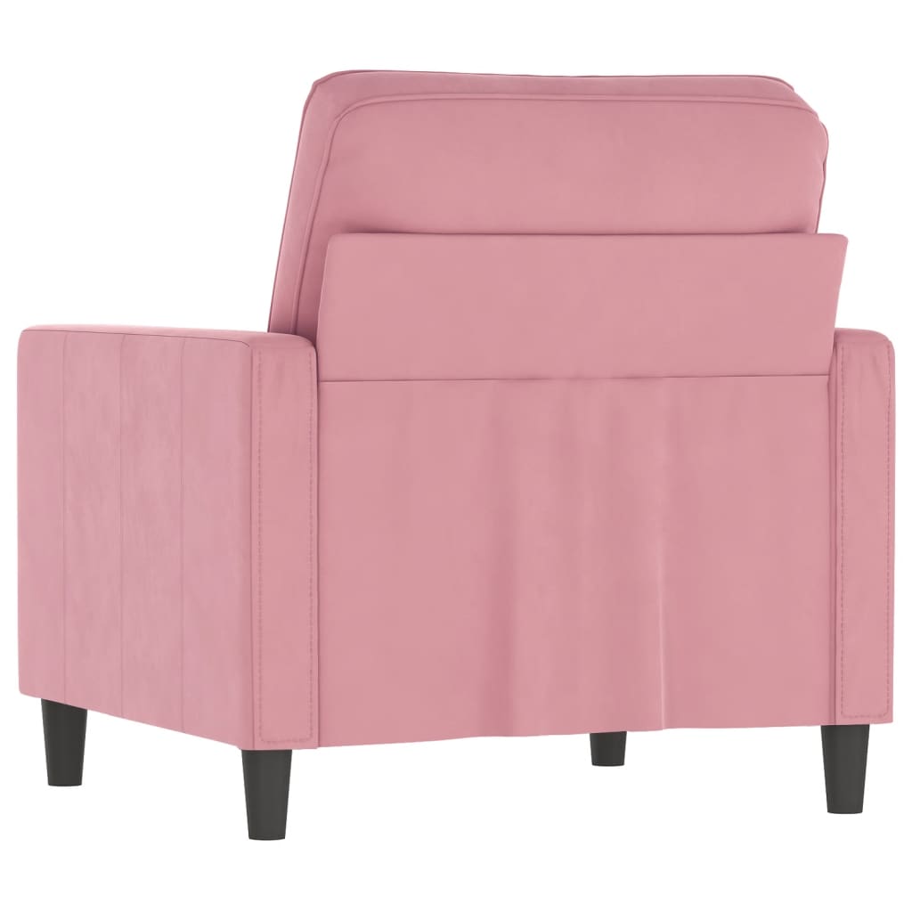 vidaXL Sessel Rosa 60 cm Samt