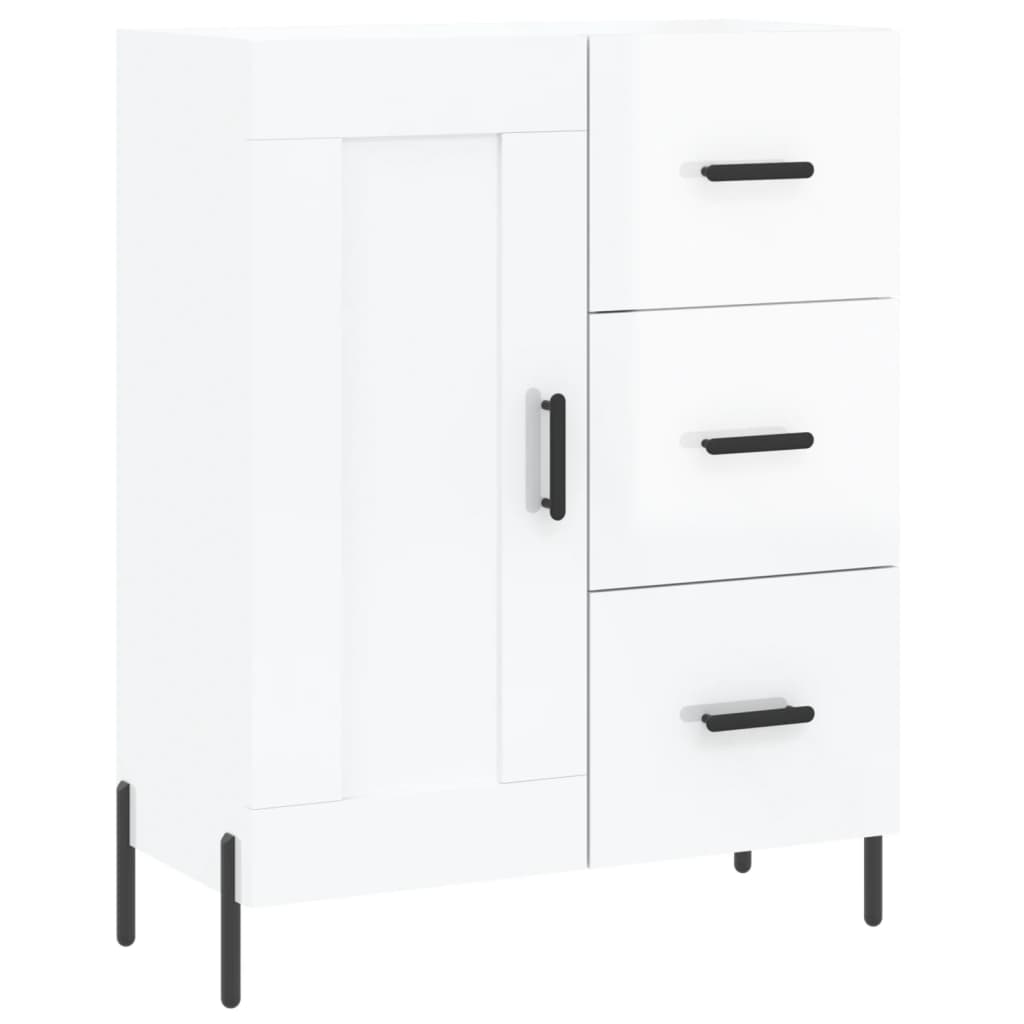 vidaXL Sideboard Hochglanz-Weiß 69,5x34x90 cm Holzwerkstoff