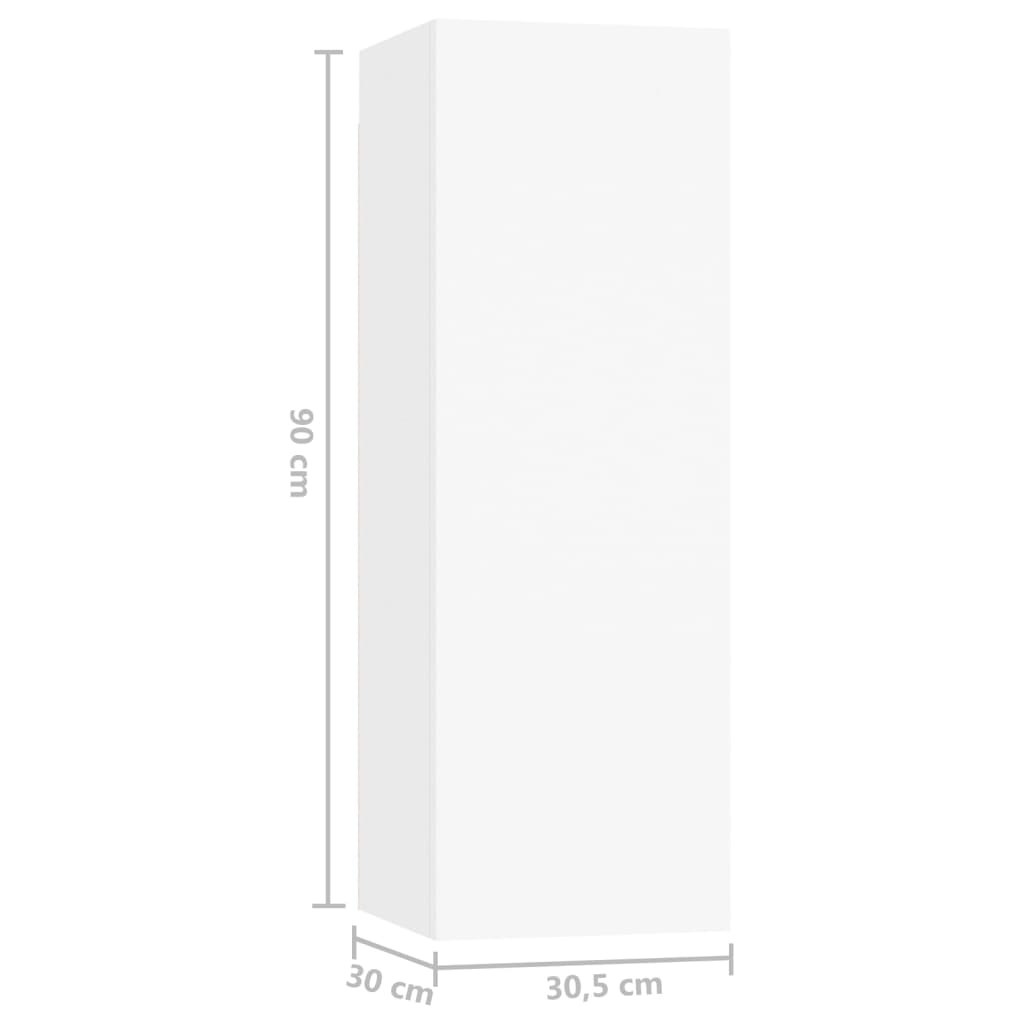 vidaXL 10-tlg. TV-Schrank-Set Weiß Holzwerkstoff