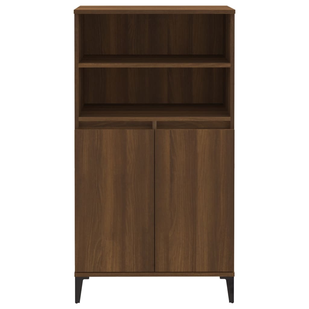 vidaXL Highboard Braun Eichen-Optik 60x36x110 cm Holzwerkstoff