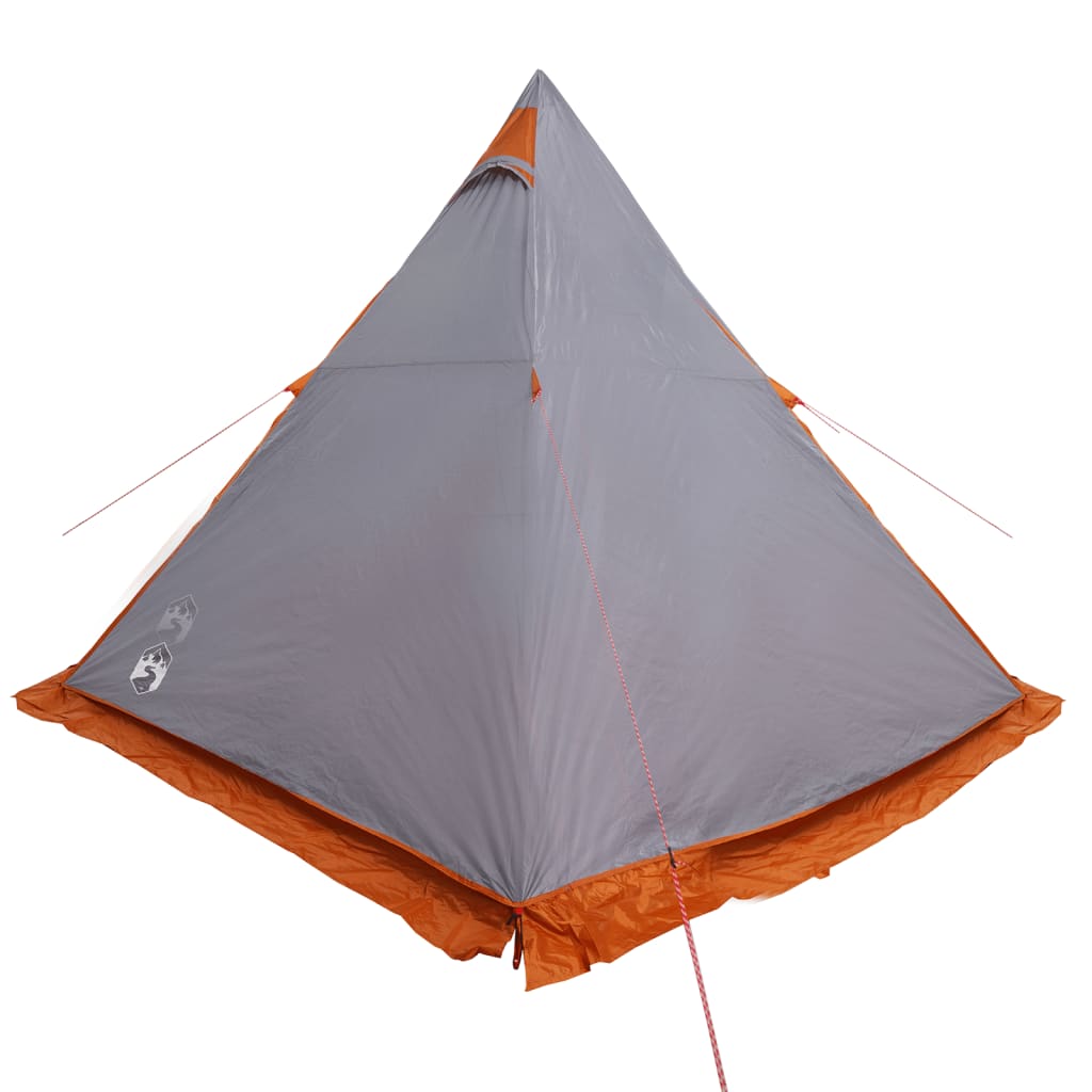 vidaXL Tipi-Familienzelt 6 Personen Grau Wasserdicht