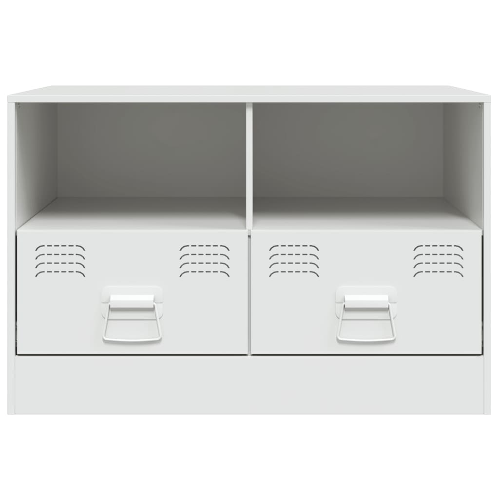 vidaXL TV-Schrank Weiß 67x39x44 cm Stahl