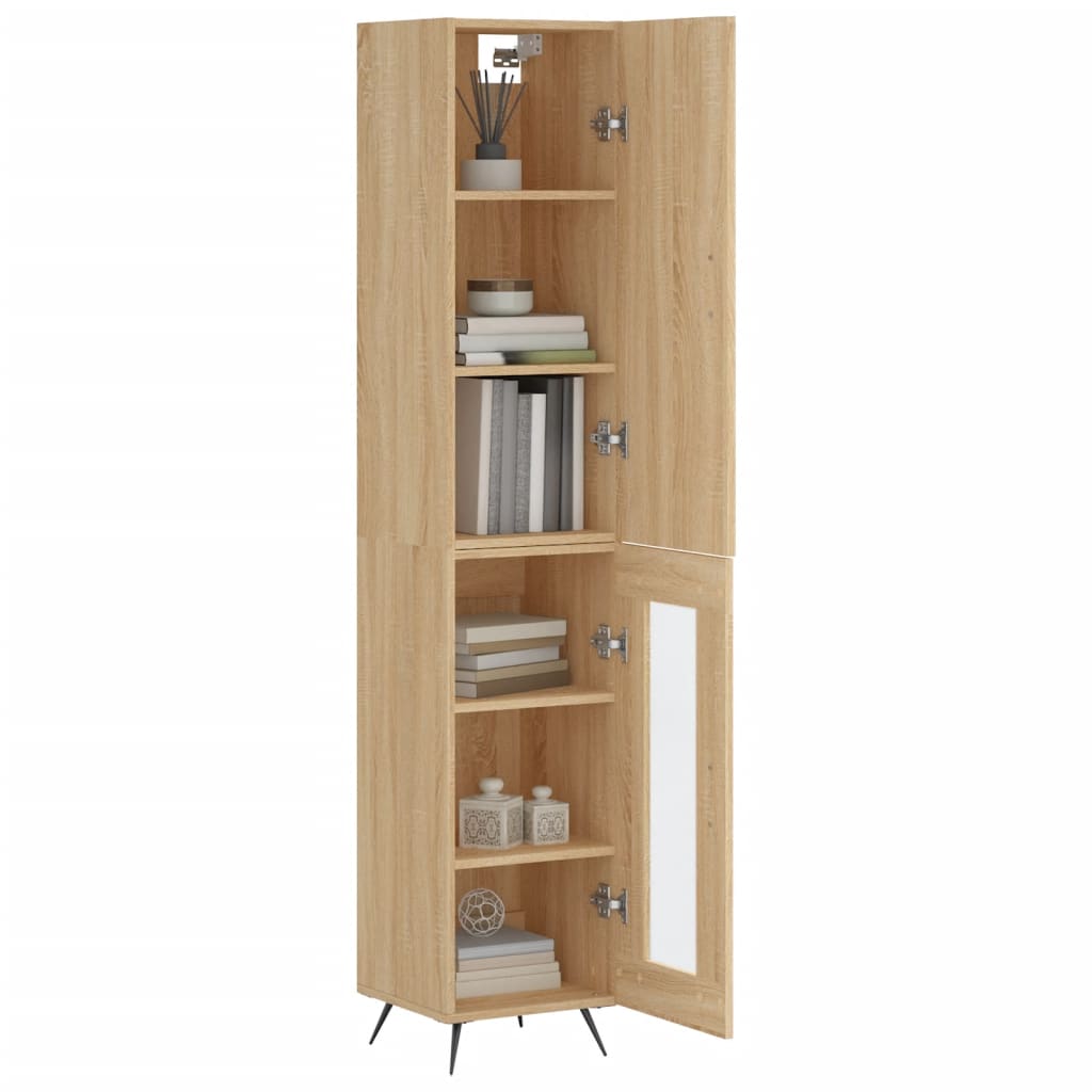 vidaXL Highboard Sonoma-Eiche 34,5x34x180 cm Holzwerkstoff