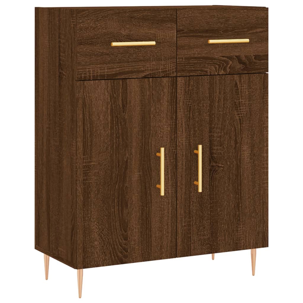 vidaXL Highboard Braun Eichen-Optik 69,5x34x180 cm Holzwerkstoff