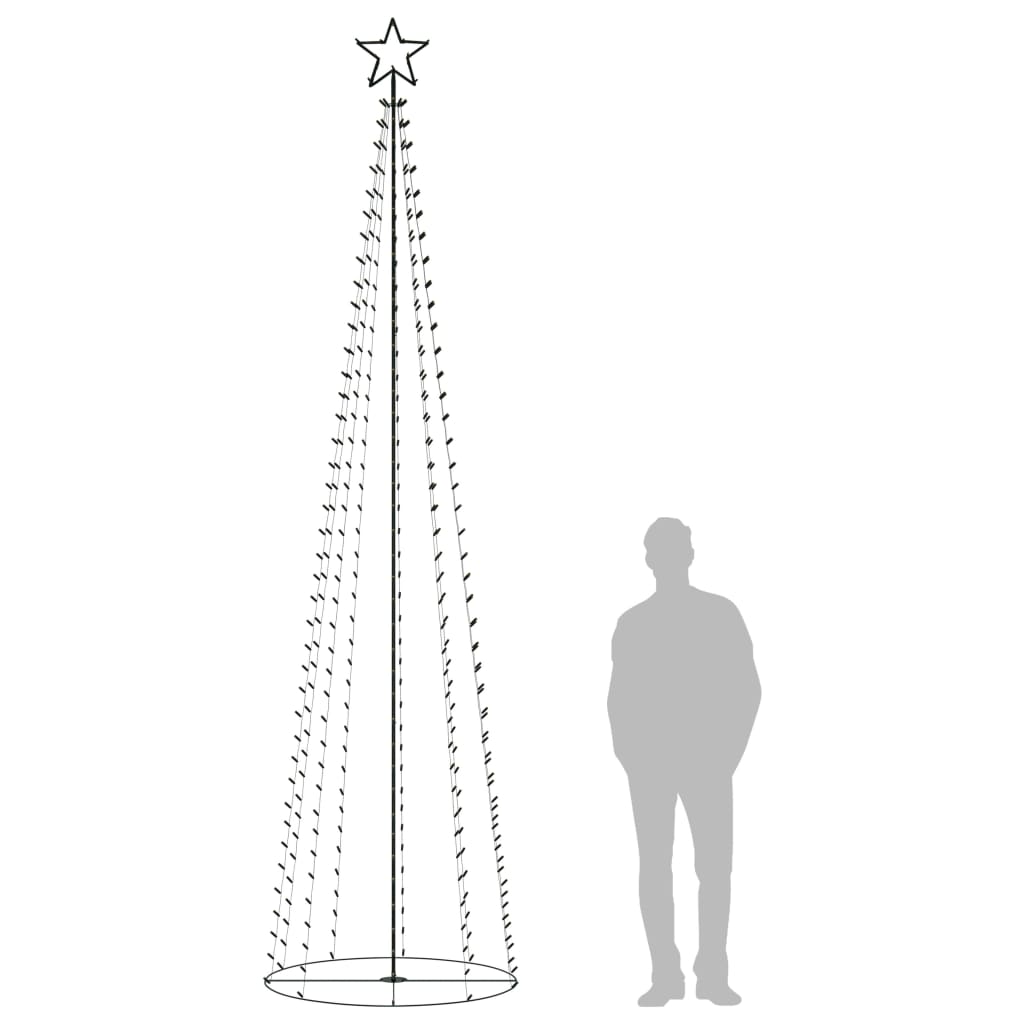 vidaXL Weihnachtsbaum in Kegelform 400 LEDs Warmweiß 100x360 cm