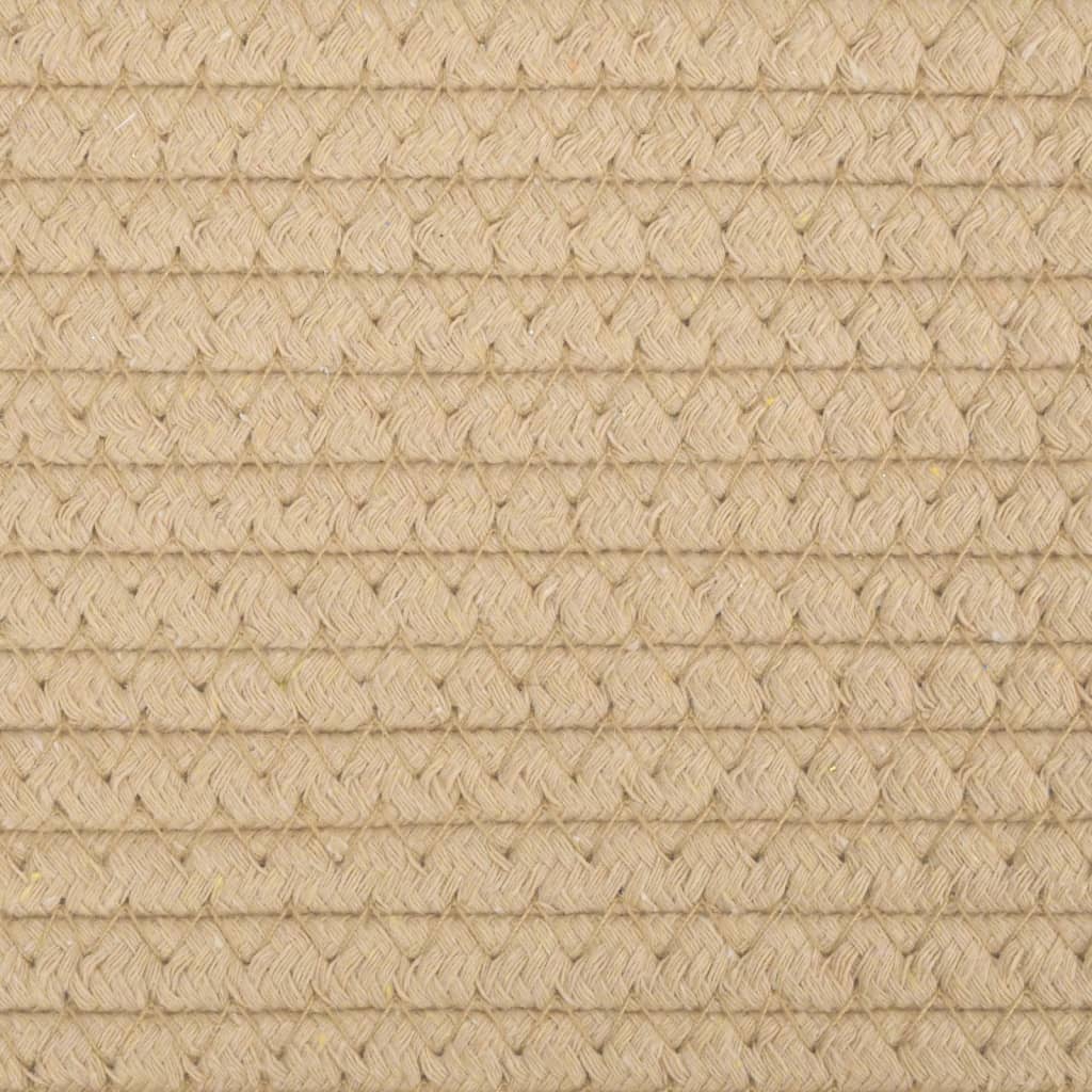 vidaXL Aufbewahrungskorb Beige und Weiß Ø40x35 cm Baumwolle