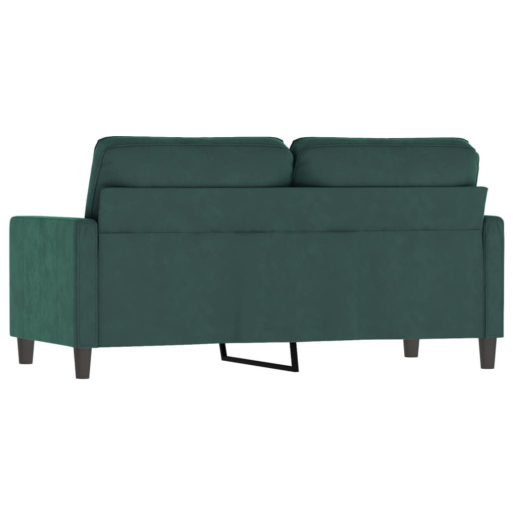 vidaXL 2-Sitzer-Sofa Dunkelgrün 140 cm Samt