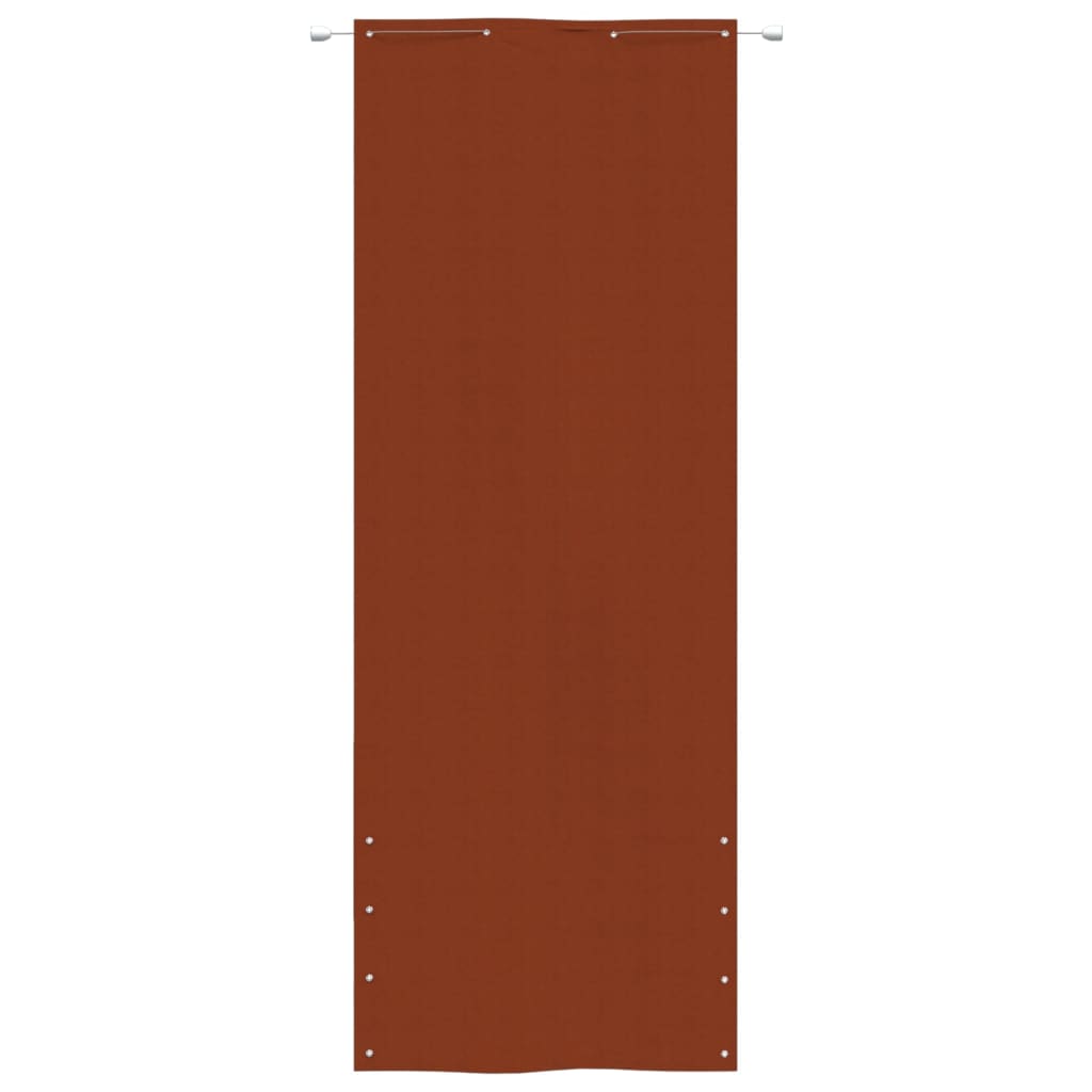 vidaXL Balkon-Sichtschutz Terrakottarot 80x240 cm Oxford-Gewebe