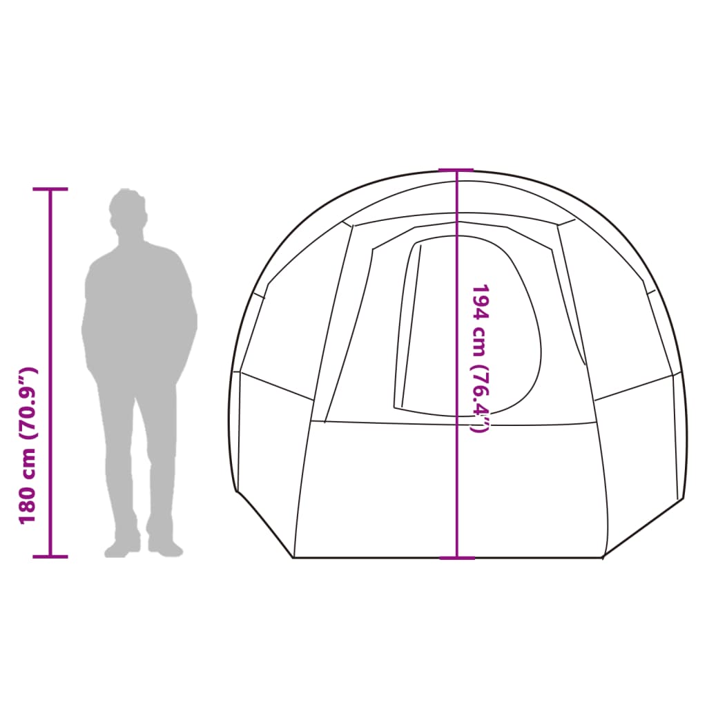 vidaXL Tunnelzelt 4 Personen Blau Wasserdicht