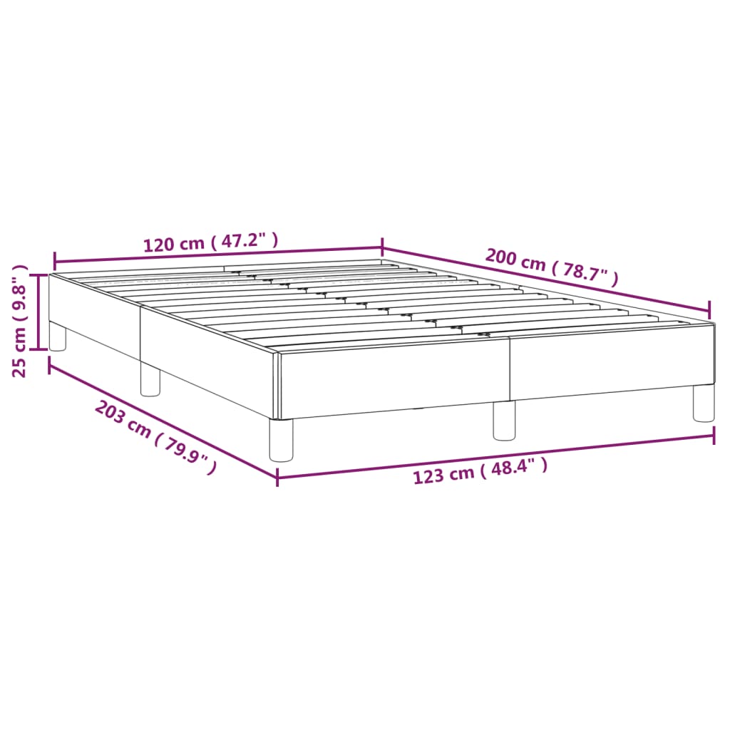 vidaXL Bettgestell Dunkelblau 120x200 cm Samt