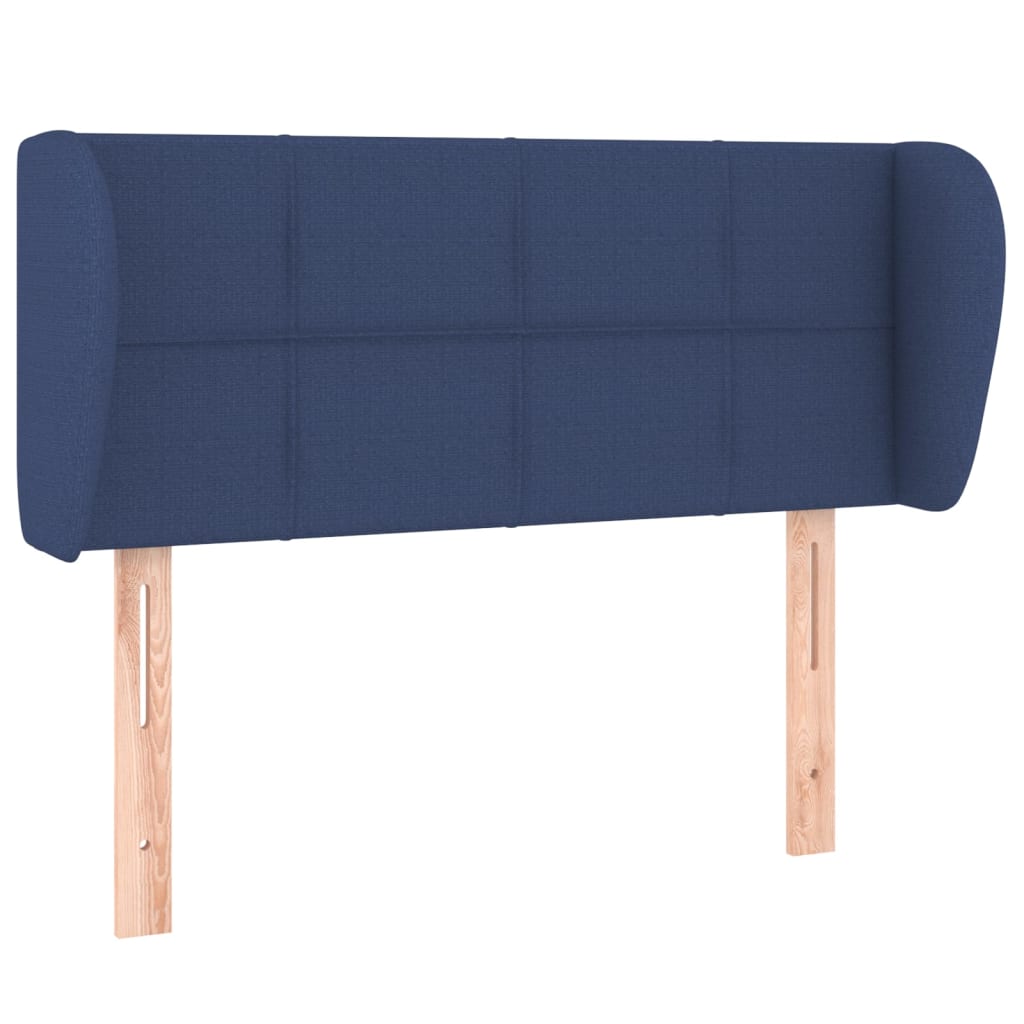 vidaXL Kopfteil mit Ohren Blau 103x23x78/88 cm Stoff