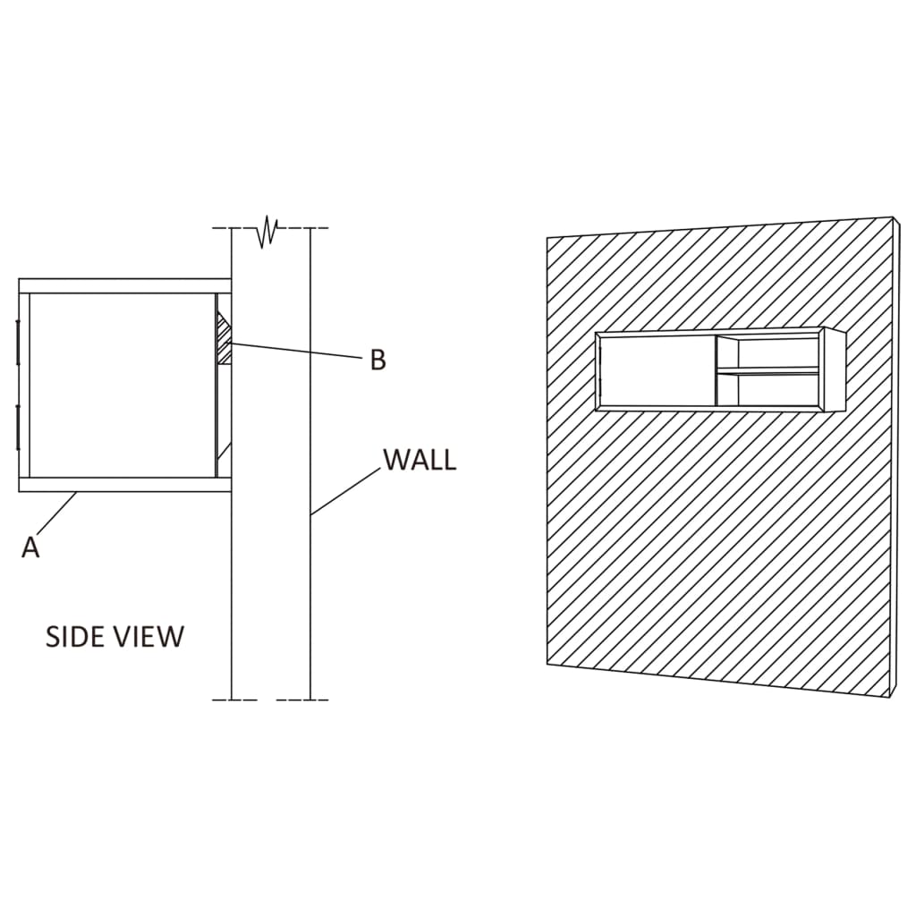 vidaXL TV-Wandschrank 180x30x30 cm Teak Massivholz