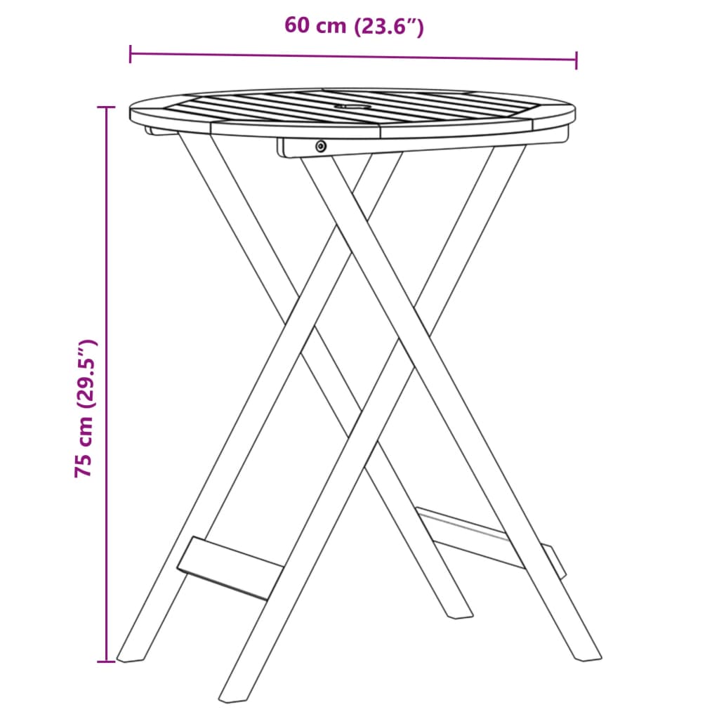 vidaXL 3-tlg. Bistro-Set Taupe Stoff und Massivholz