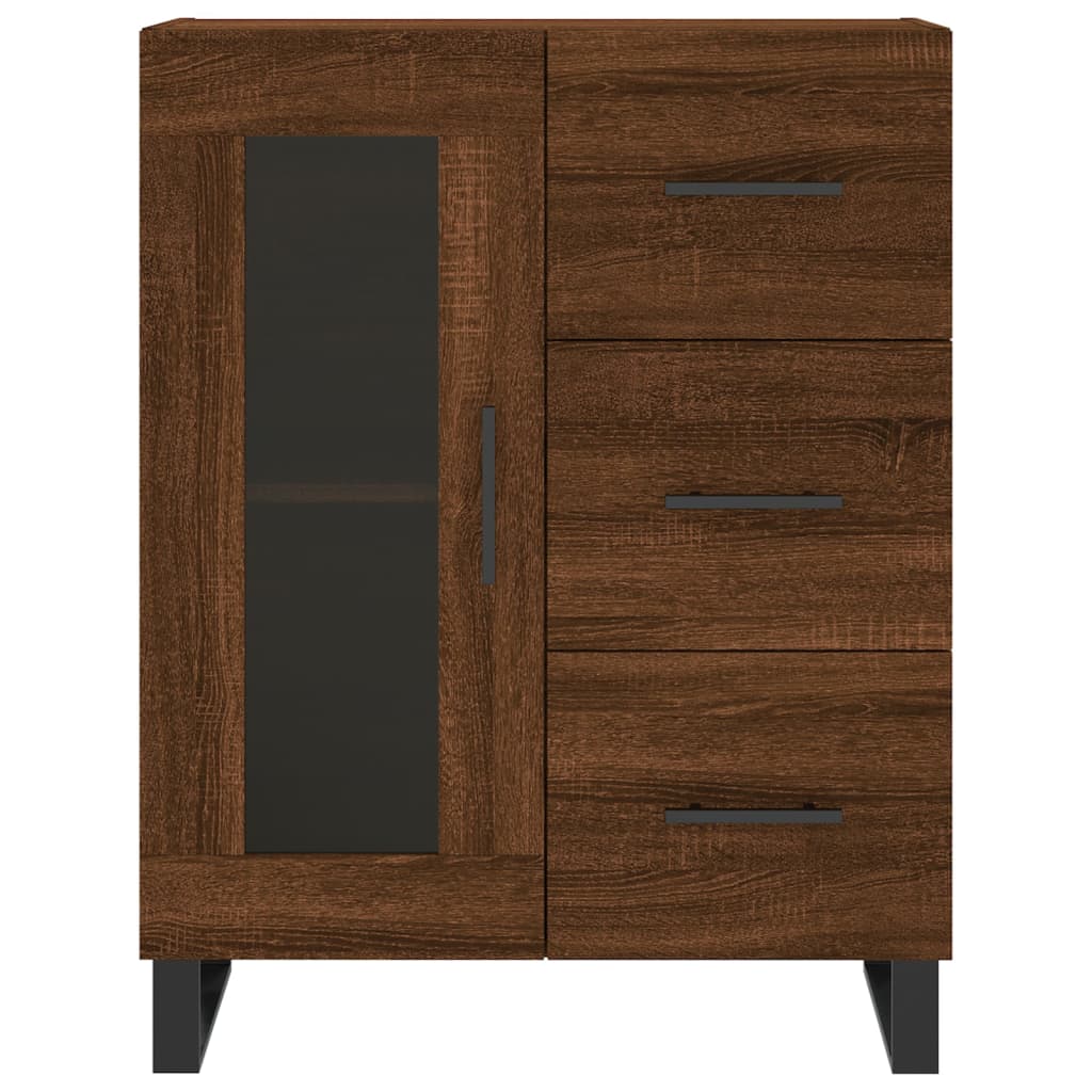 vidaXL Highboard Braun Eichen-Optik 69,5x34x180 cm Holzwerkstoff