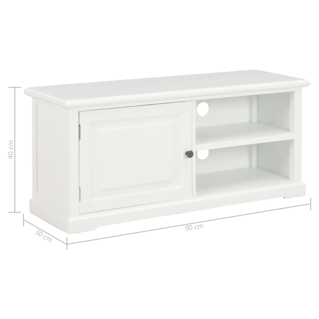 vidaXL TV-Schrank Weiß 90 x 30 x 40 cm Holz