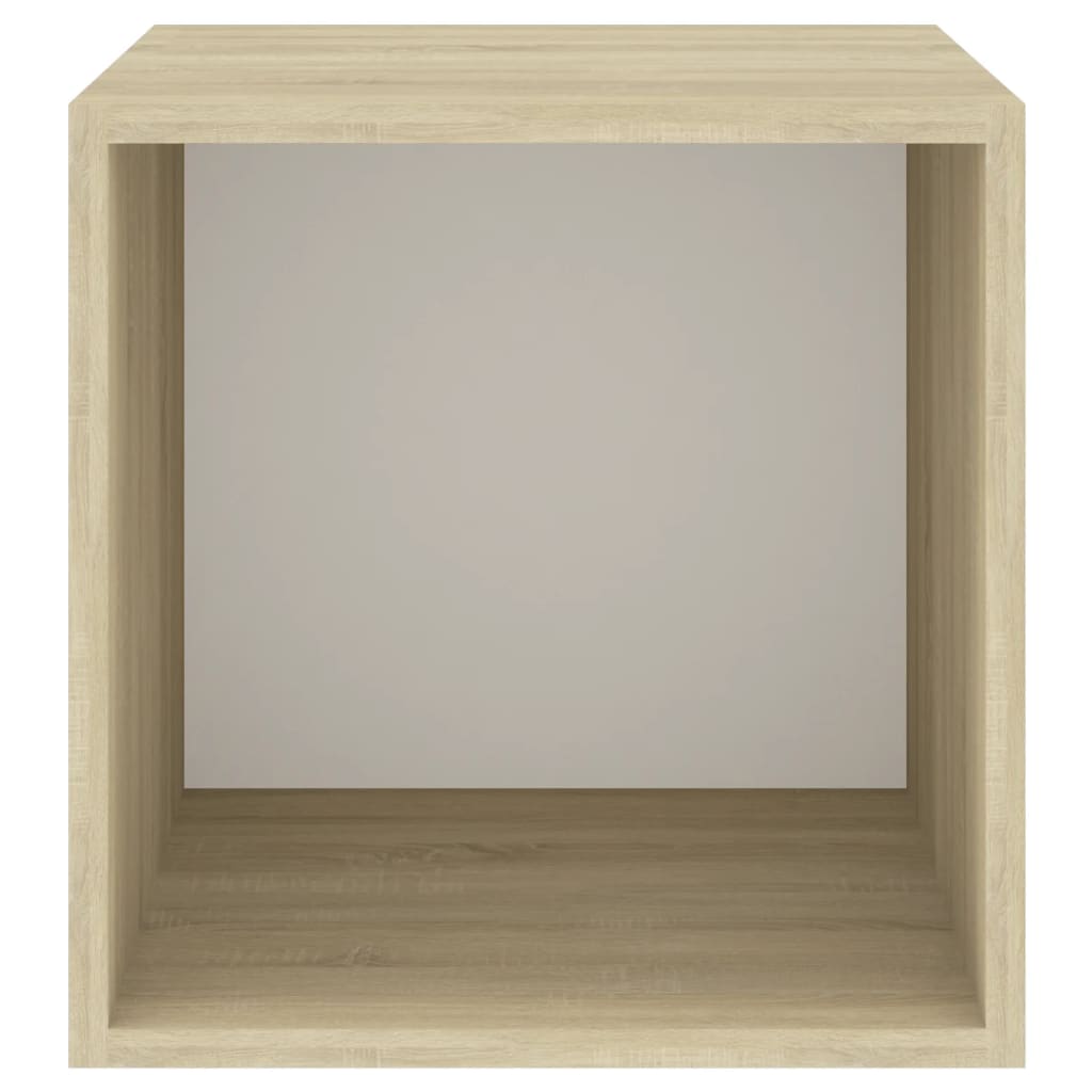 vidaXL Wandschrank Weiß Sonoma-Eiche 37x37x37 cm Holzwerkstoff