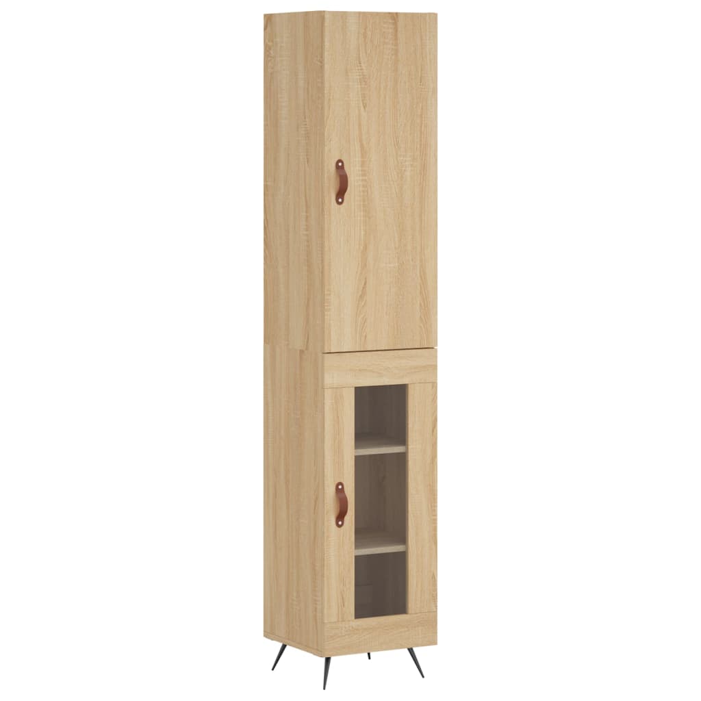 vidaXL Highboard Sonoma-Eiche 34,5x34x180 cm Holzwerkstoff